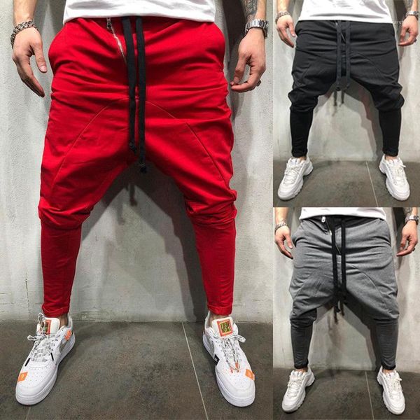 

pants fashion hip hop style mens pencil pants casual belt zipper male clothing panelled mens designer, Black