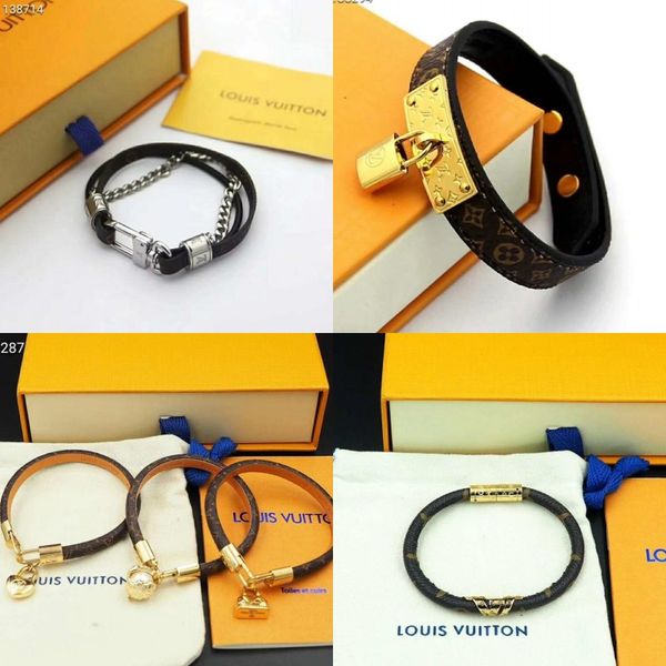 

Fa hion brand genuine leather bracelet v hape de igner for men and women bracelet leather letter pattern bracelet jewelry