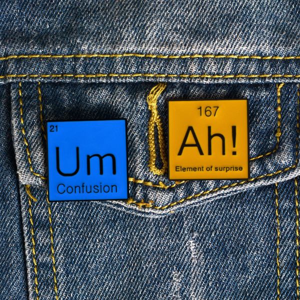 

fashion square english letter card creative brooch tone auxiliary word cartoon gold code wild badge, Gray