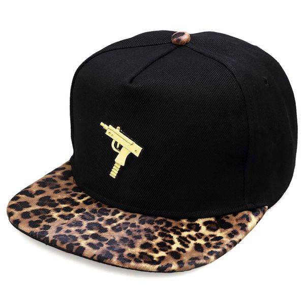 

cotton metal pistol gun logo flat brim hat cool mens baseball cap fashion rap snapback hat men women 5 panel blue hats, Blue;gray