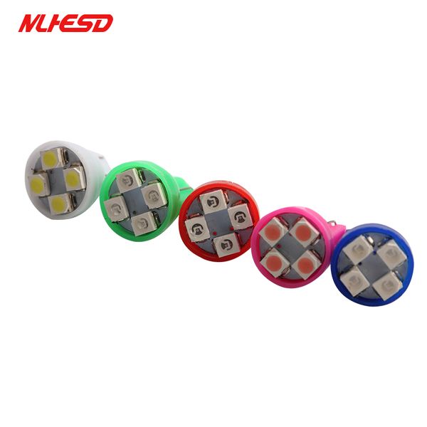 

1000pcs t10 4smd car led 1210 3528 wedge lights dc12v w5w 4led auto license plate bulbs turn signal lamps 4 smd white wholesale