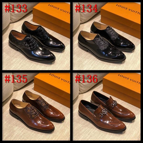 

21ss brand luxury men кожа формального бизнес обувь дизайнеры мужское делопроизводство плоской обувь оксфорд дышащей партия свадьба обувь, Black
