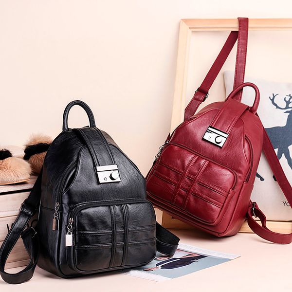 

35#women masion fabre shoulder bag backpack bag personality wild oxford cloth small backpack bags for women mochila femi