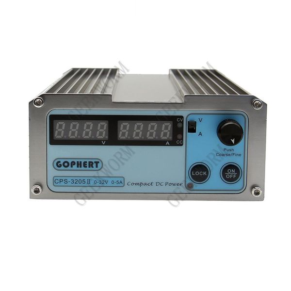 Бесплатная доставка GOPHERT CPS-3205 портативный регулируемый DC переключатель питания 110 В / 220 В (EU / AU Plug) обновленная версия 4-значный амперметр