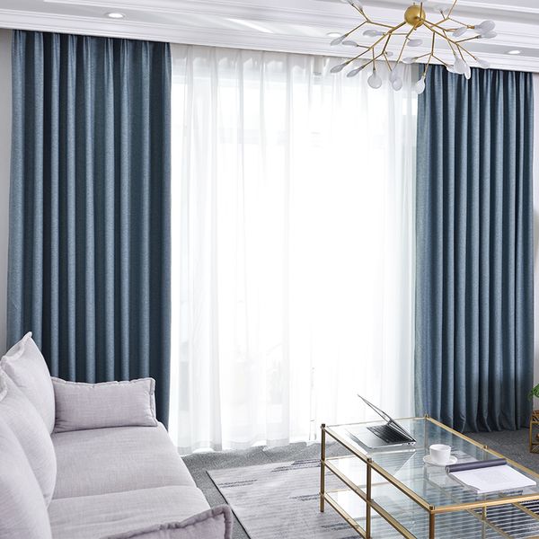 2019 Ins Simple Modern Finished Curtain Shading Bedroom Floating