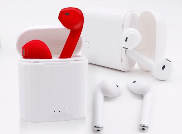 

High quanlity mini i7 twin bluetooth earbud i7 wirele earphone headphone ear bud for iphone android with charger dock for cell phone