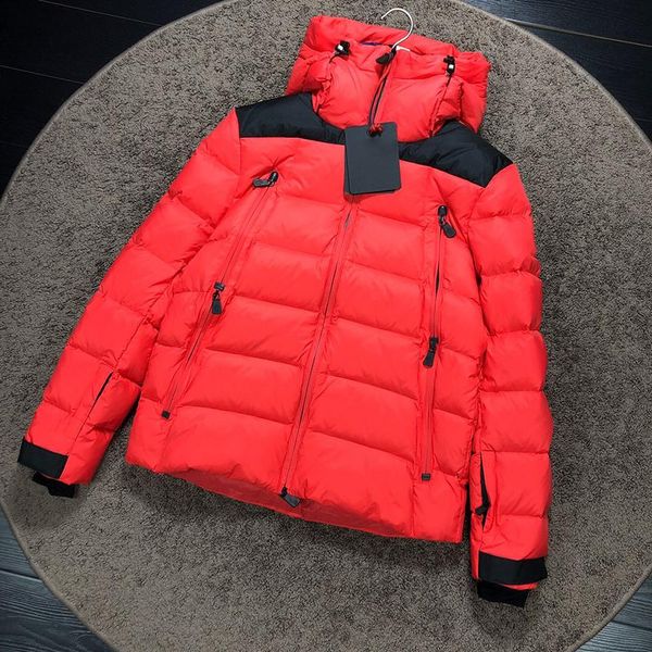 

2020 men's down jacket four zipper white duck down windproof down jacket for men's coat black red green grey ski suit (uk s=l