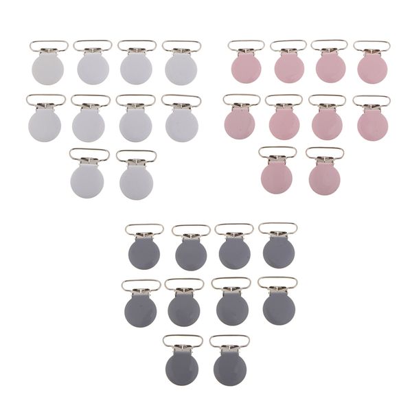 

30 pieces pacifier suspender clips for making pacifier dummy bib pants skrit clips diy, Black