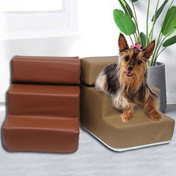 

pet bed stairs ladder 2/3 steps removable non-slip ramp climbing detachable washable dog bed ladder new