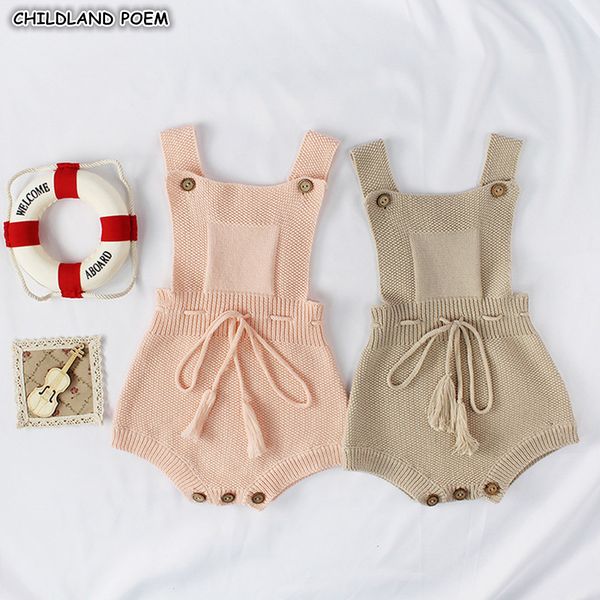 

knit baby clothes newborn baby knitted romper woolen tassel infant jumpsuit outfits boy girls overalls girl romper, Blue