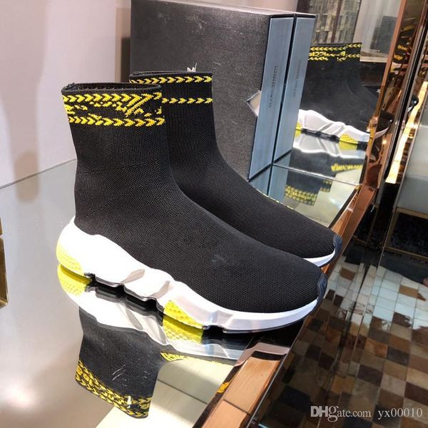 

2019 designer luxury sock shoes casual shoe speed trainer sneakers sock race runners black shoes men luxury shoes fz18080206