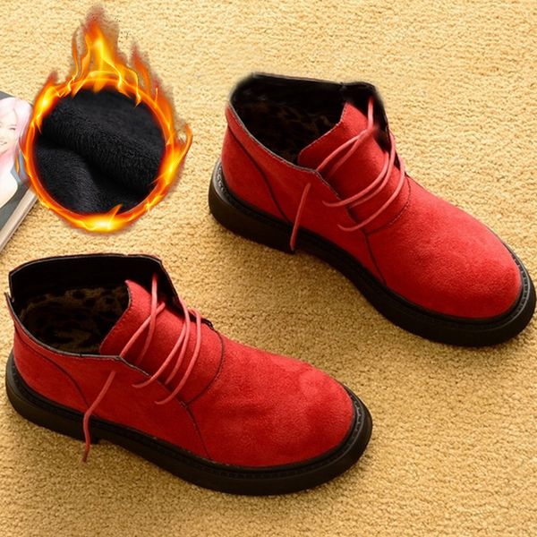 

new autumn winter shoes women winter boots warm plush shoes cold winter female footwear fashion women ankle boots ladies booties t200106, Black