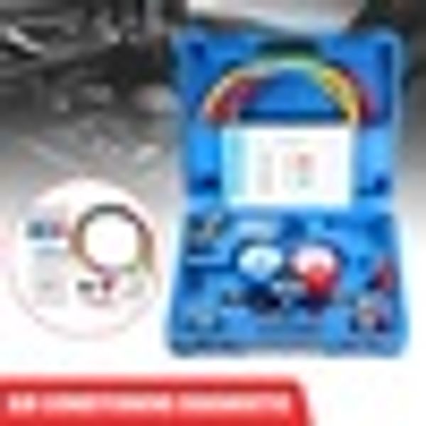 

air conditioning pressure manifold gauge hose kit for r134a r22 refrigerant pressure gauge car air condition refrigerant gaug