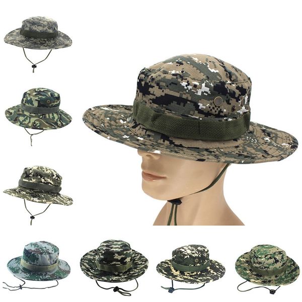

new adjustable cap camouflage boonie hats nepalese cap mens fisherman hat mountaineering fishing camouflage hat adjustable, Blue;gray