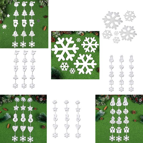 

white snowflakes sticker window clings decal christmas decoration hanging home garden decor gift favor