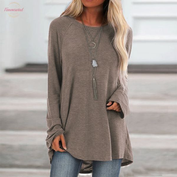 

vintage cotton wool blouses for women 2020 solid casual plus size blouses long sleeve o neck basic autumn female tunic, White