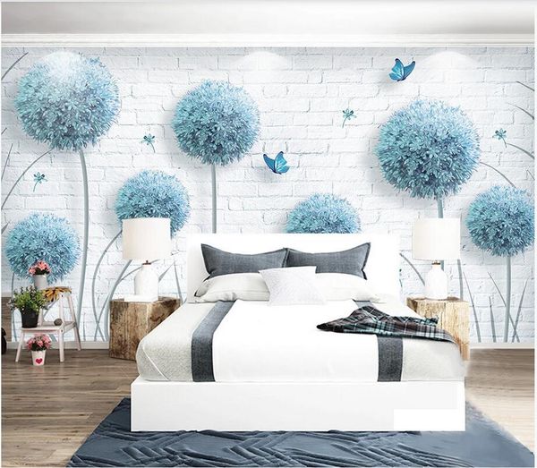 

3d wallpaper custom p nordic minimalist dandelion floral background wall paper decorative home decor mural wallpaper for walls 3 d