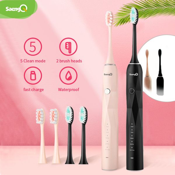 

saengq electric toothbrush tooth brush usb rechargeable upgraded waterproof whitening ultrasonic automatic toothbrush