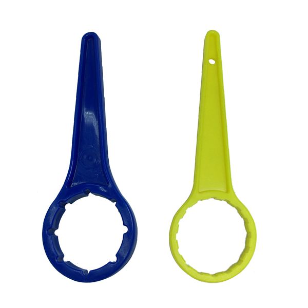 

2pcs 46mm & 66mm bucket lid wrench opener - open/lift lids on 1l - 60l plastic buckets & small pails - durable plastic opener tool