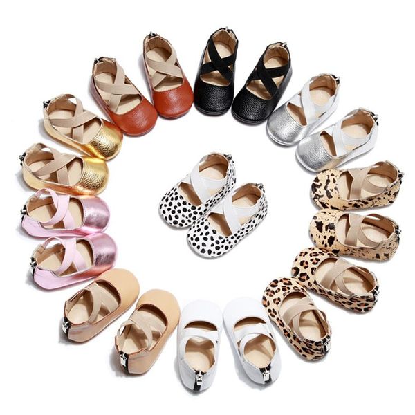 

genuine leather mary jane flat baby shoes wave lace leopard newborn girls solid shoes hard sole prewalker autumn spring