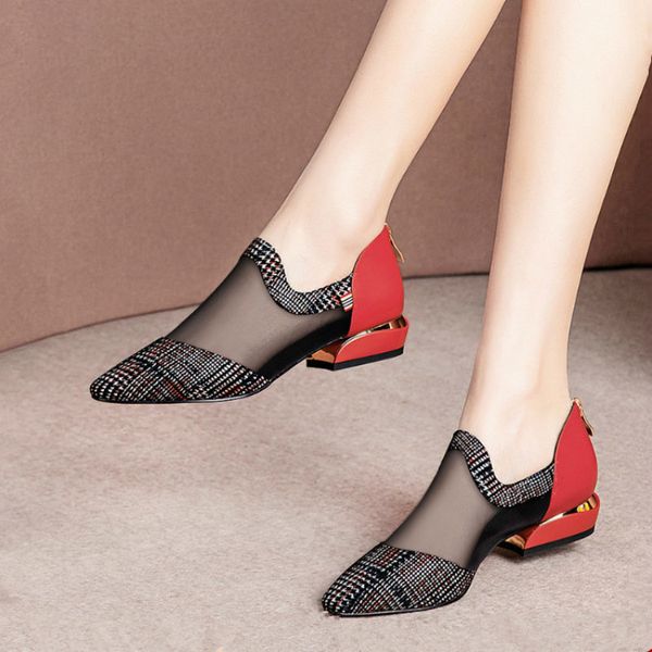 

qwedf 2019 new autumn spring high heels shoes woman female slingback square women sandals casual wedding shoes pumps x6-89, Black