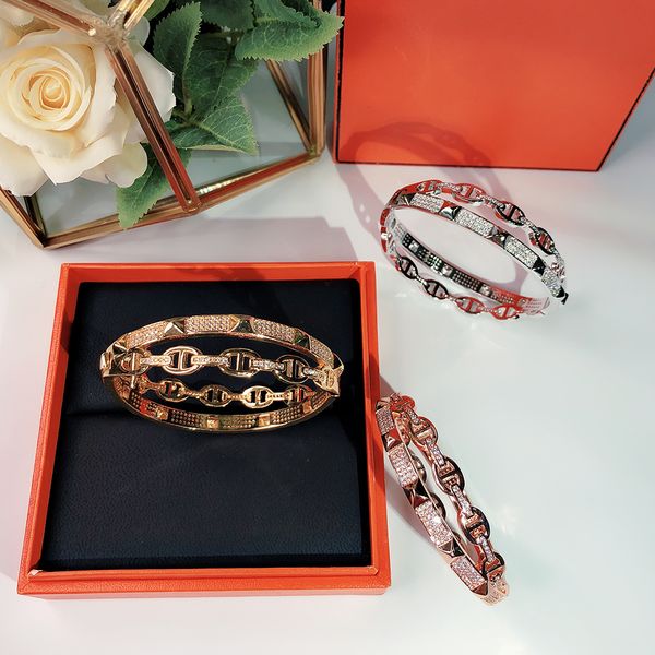 New hot lock Fashion Party Jewelry For Women gold Type X braccialetto da sposa Fibbia per cintura Bracciale lussuoso di qualità superiore Golden Consegna gratuita