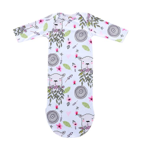 

baby boys girls sleeping bag long sleeve cartoon sheep floral print for 0-12 months