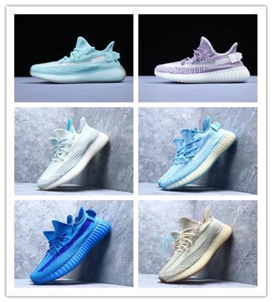 

5566 2 0 v kanye west ice blue citrin облако белый фиолетовый кроссовки eg мужчины женщины boy girl. новые спортивные кроссовки дизайнеры ou