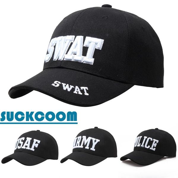 

mens tactical cap swat/police/army letter embroidery baseball cap men gorras para hombre women snapback bone masculino army cap, White
