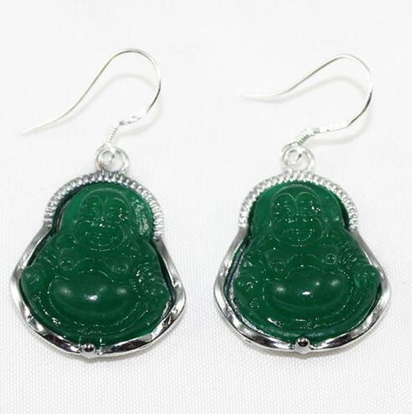 

chino estilo natural de jade con buda pendiente, Silver