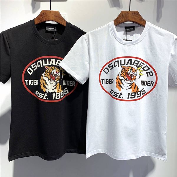 

2020 ss new arrival d2 clothing men's t-shirts print tees short sleeve m-3xl dt548, White;black