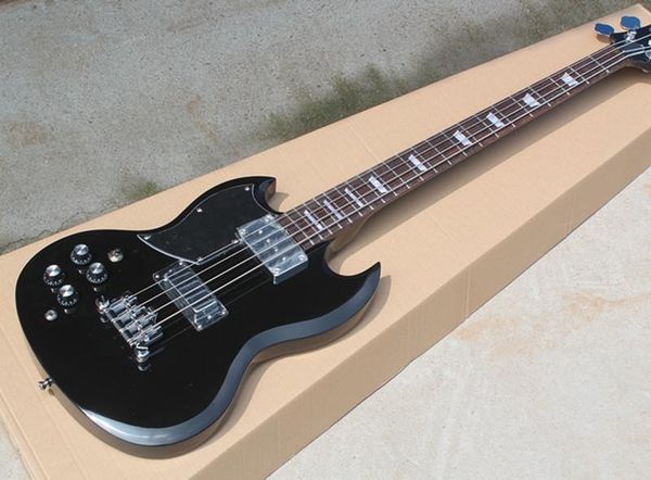 

2018 SG Левша Black 4 Strings Электрическая бас-гитара с черными накладками