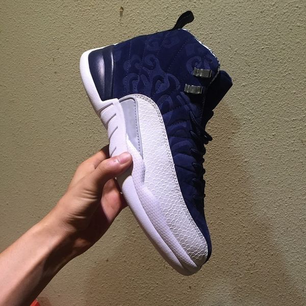 

with box 12 12s new international flight greet japanese culture mens basketball shoes suede blue white sports trainers sneakers
