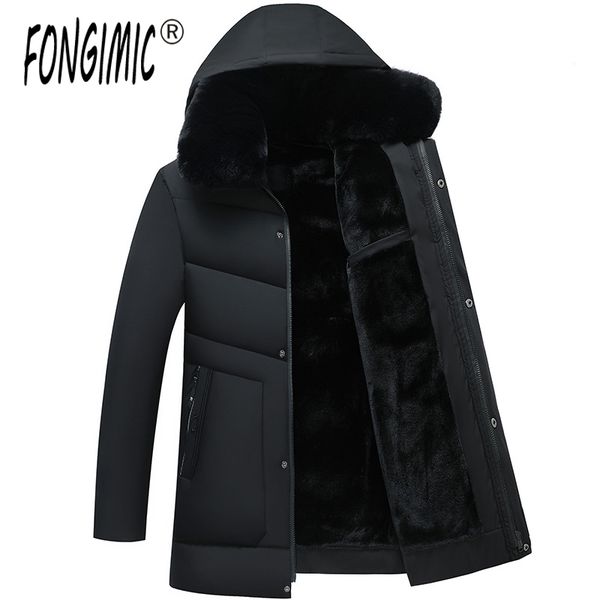 

father's winter jacket for middle-aged old men plus down thick cotton jacket for down cotton middle-aged men winter, Black