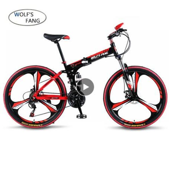 

wolf's fang bicycle 21 speed 26" inch mountain bike folding bicycle road bikes brand full shockingproof frame bicycles