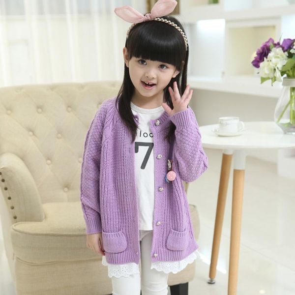 

girls sweaters solid baby girl sweater toddler sweater for girl spring autumn children's clothes 6 8 10 12 14 year, Blue;gray