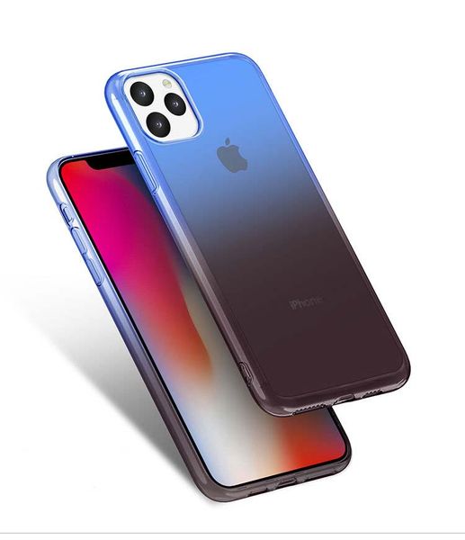 

Для iPhone 11 Pro 11 Pro Max силиконовый чехол Анти-Царапины градиент цвета Ударопрочный Мя