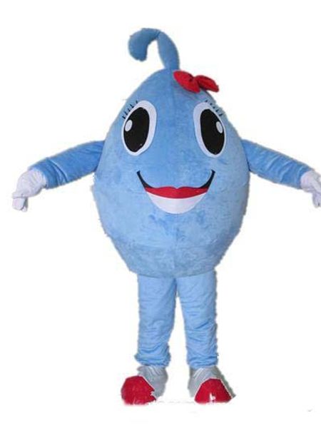 

2019 blue ball mascot cosutme with big eyes for to wear, Red;yellow
