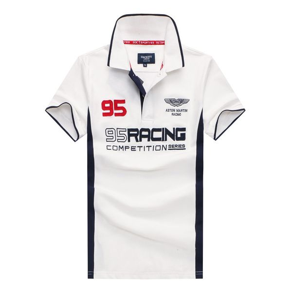

aston martin англия мужчины hackett рубашка поло лондон брит хлопок aston martin racing am hkt спорт поло gt 95 с коротким рукавом футболки, White;black