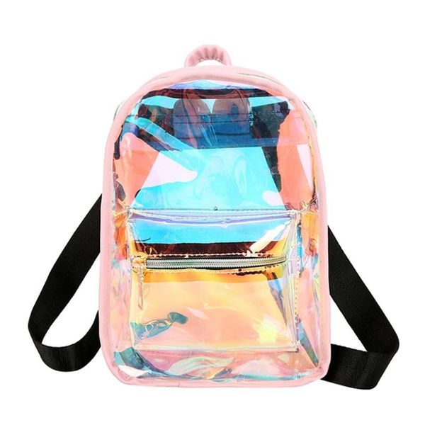 

women laser backpack school backpacks hologram student school bags for teenage girls holographic shoulder bag mochila feminina