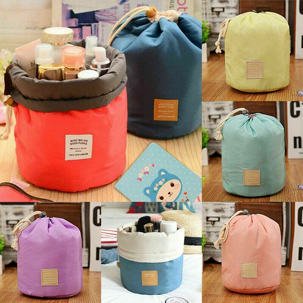 

Womens Cosmetic Make Up Storage Travel Drawstring Pouch Bucket Organizer Bags