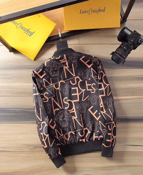 

hip hop brand medusa designer italian jacket men's super quality jacket men's casual print letters pattern ing, Black;brown