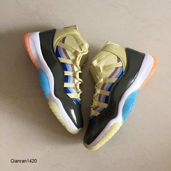 

new 11 high basketball shoes mens outdoor sports shoes red black white rainbow chicago designer shoes 11s athletic sneakers large size 40-47