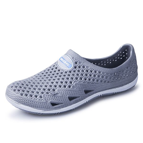 

2019 summer new style bird's nest porous shoes closed-toe lazy slipper men's slippers sandals s819, Black