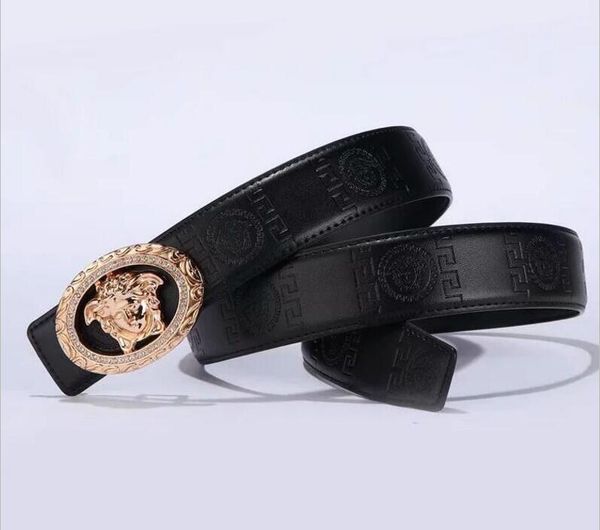 

men's belt leather bag for men antique retro pin buckle waist designer belts men korean corrective belt q29, Black;brown