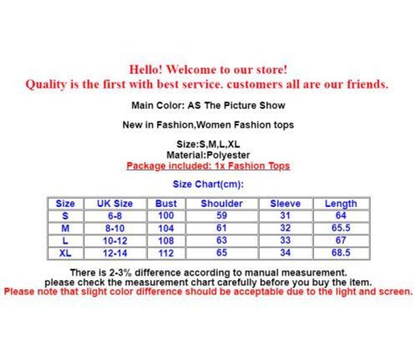 Uk Size Chart Womens Tops