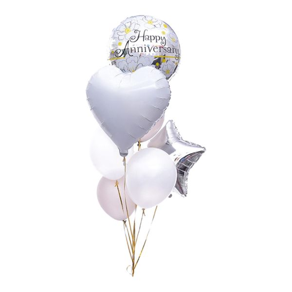 

7pcs happy anniversary foil balloon for wedding /company opening anniversary