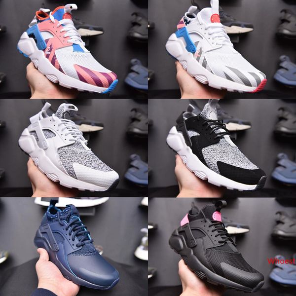 

wholesale huarache 4 ultra id custom mens women shoes for women navy blue tan huaraches sneakers huraches brand size 36-46