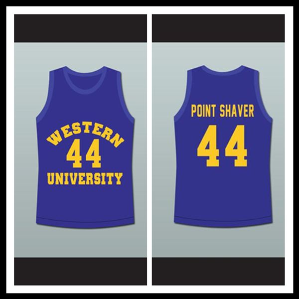 

Anthony C Hall Tony the Point Shaver 44 Western University Dolphins Blue Basketball Jersey Blue Chips