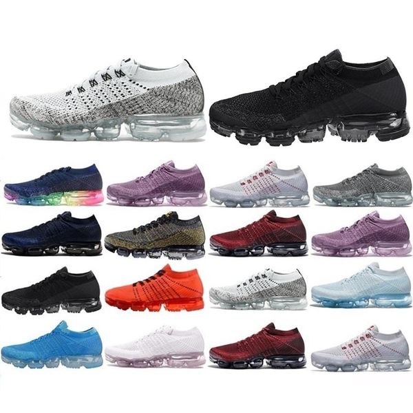 

Men women platinum black white tenni neaker plyknit port black white gray all trainer running hoe ize 36 45